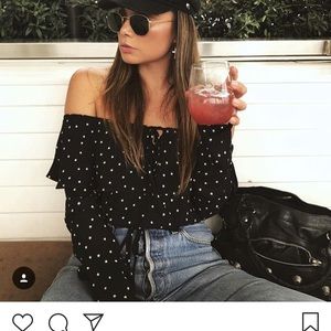 WINDSOR BLACK WITH WHITE STARS TOP